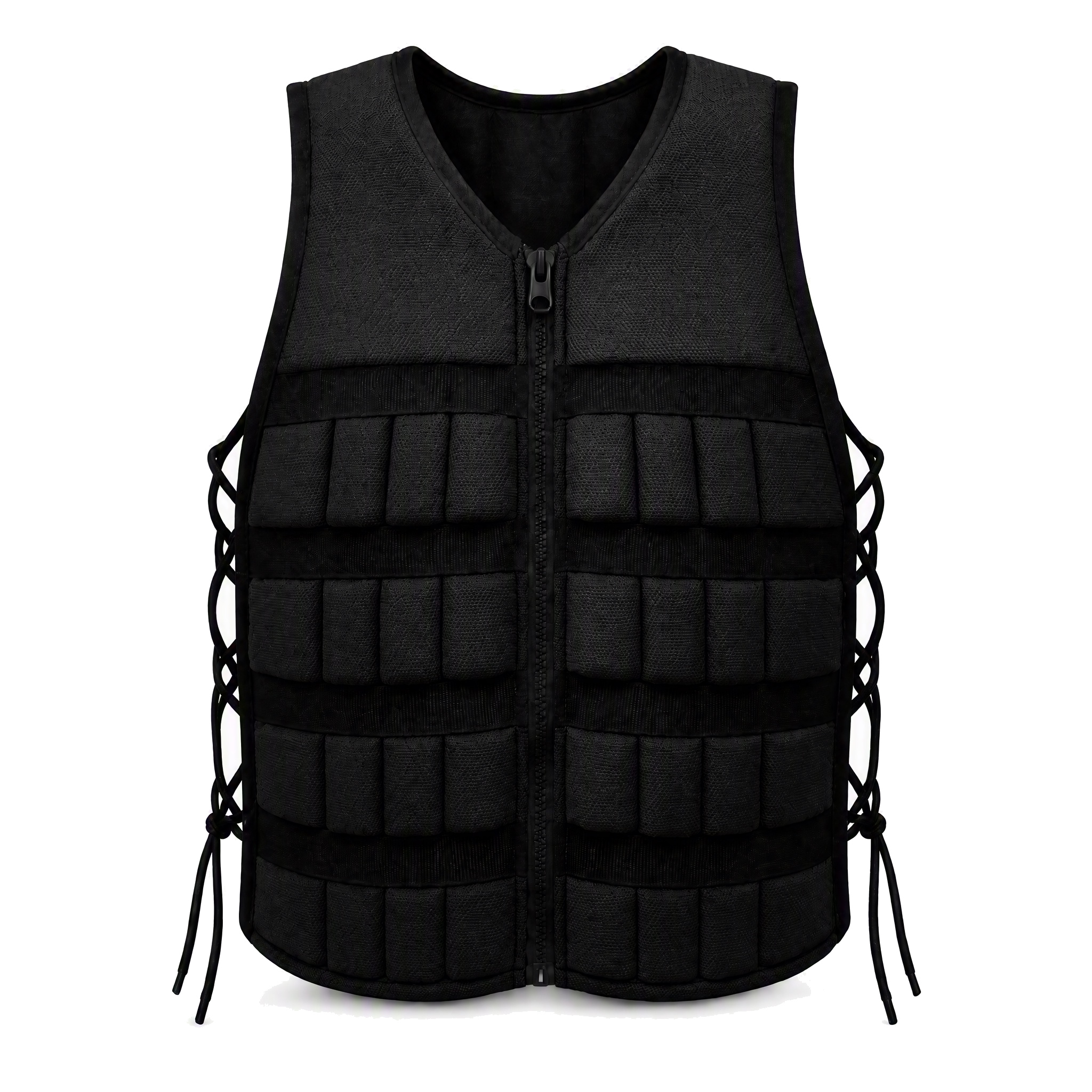 Black Smart Weight Vest with thin adjustable side straps